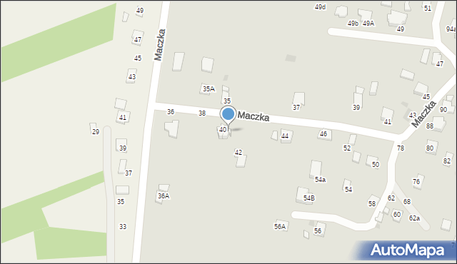 Krosno, Maczka Stanisława, gen., 40A, mapa Krosna