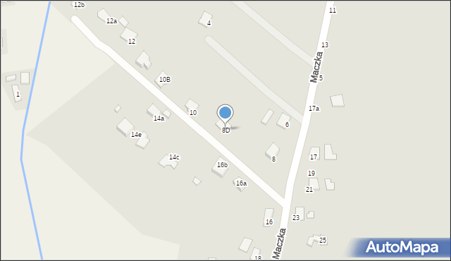 Krosno, Maczka Stanisława, gen., 8D, mapa Krosna