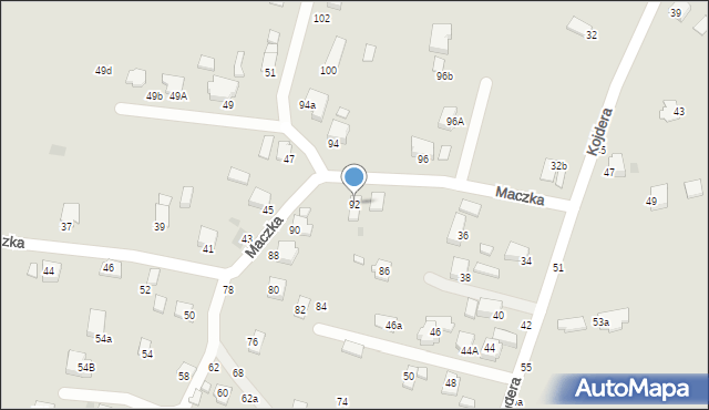 Krosno, Maczka Stanisława, gen., 92, mapa Krosna