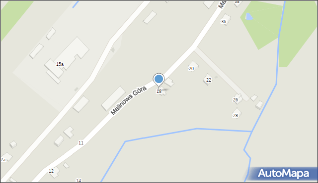 Krosno, Malinowa Góra, 18, mapa Krosna