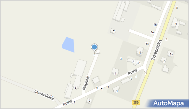 Kryniczno, Magnolii, 4, mapa Kryniczno