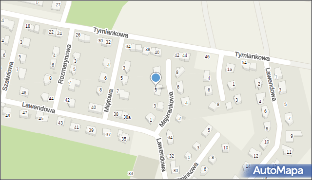 Krzeptów, Majerankowa, 5, mapa Krzeptów