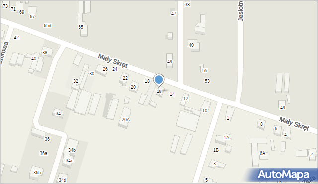 Ksawerów, Mały Skręt, 16, mapa Ksawerów