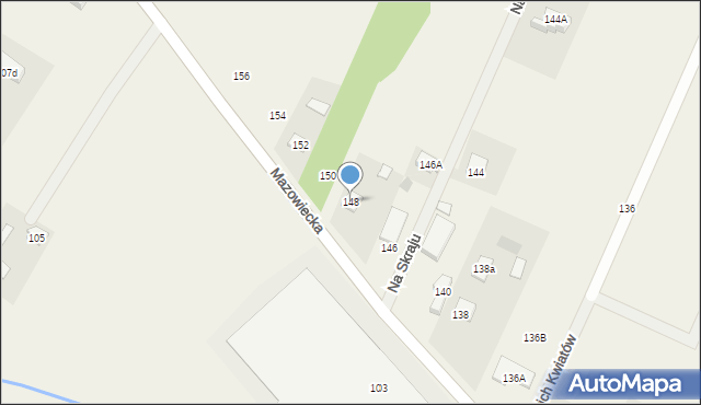 Książenice, Mazowiecka, 148, mapa Książenice