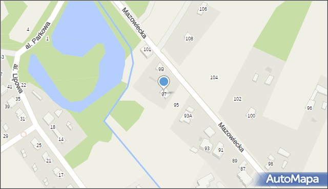 Książenice, Mazowiecka, 97, mapa Książenice