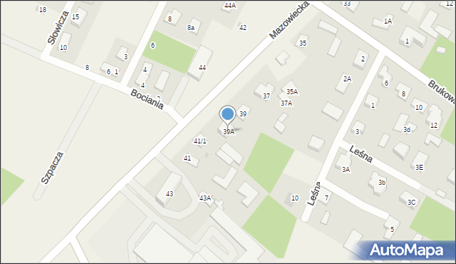 Księżyno, Mazowiecka, 39A, mapa Księżyno