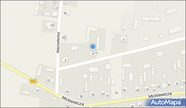 Kuczbork-Wieś, Mazowiecka, 6, mapa Kuczbork-Wieś