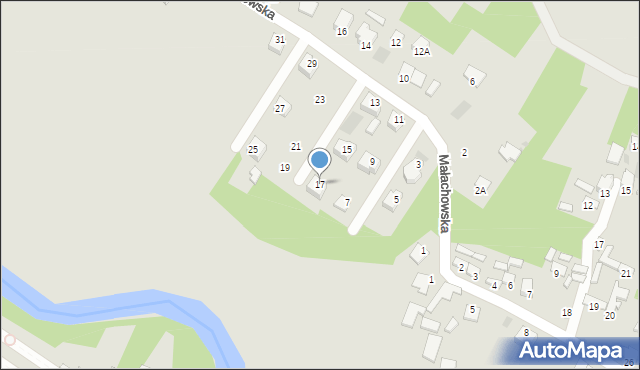 Kunów, Małachowska, 17, mapa Kunów