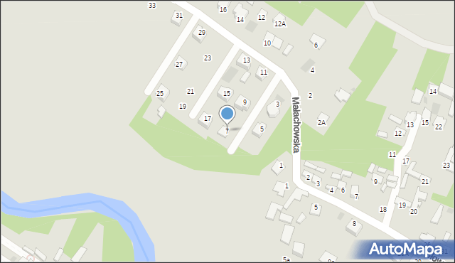 Kunów, Małachowska, 7, mapa Kunów