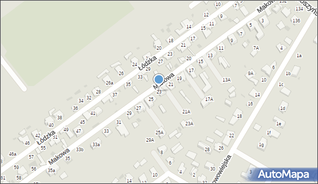 Kutno, Makowa, 23, mapa Kutno