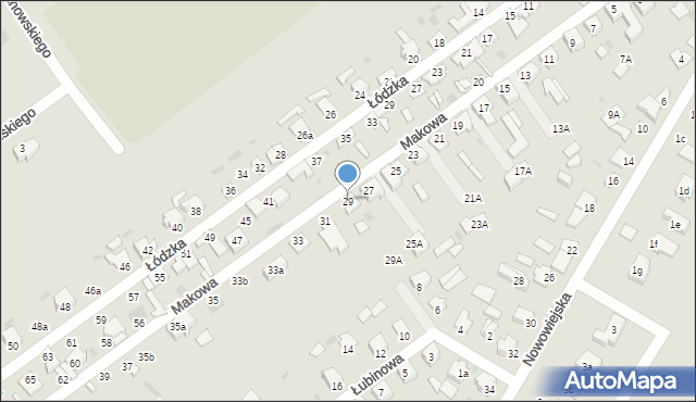 Kutno, Makowa, 29, mapa Kutno