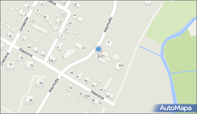 Kwidzyn, Machutty Jana, hm., 15, mapa Kwidzyn