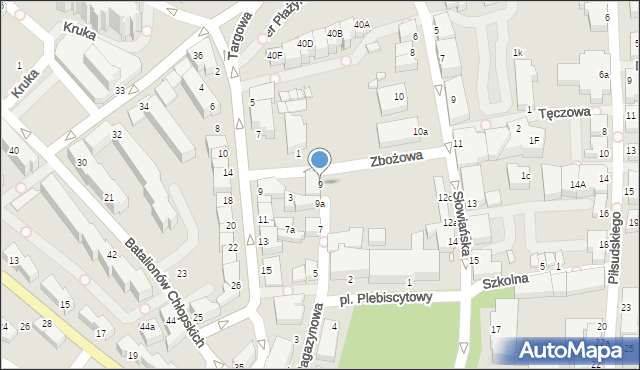 Kwidzyn, Magazynowa, 9, mapa Kwidzyn