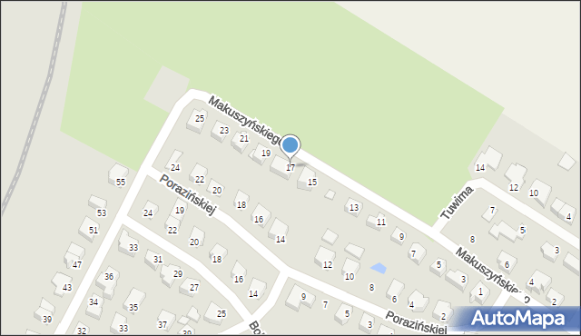 Kwidzyn, Makuszyńskiego Kornela, 17, mapa Kwidzyn