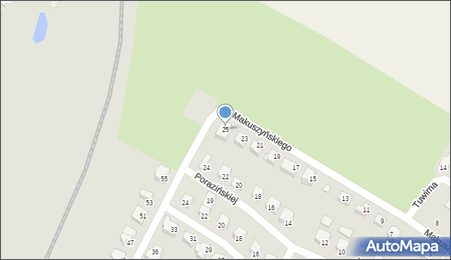 Kwidzyn, Makuszyńskiego Kornela, 25, mapa Kwidzyn