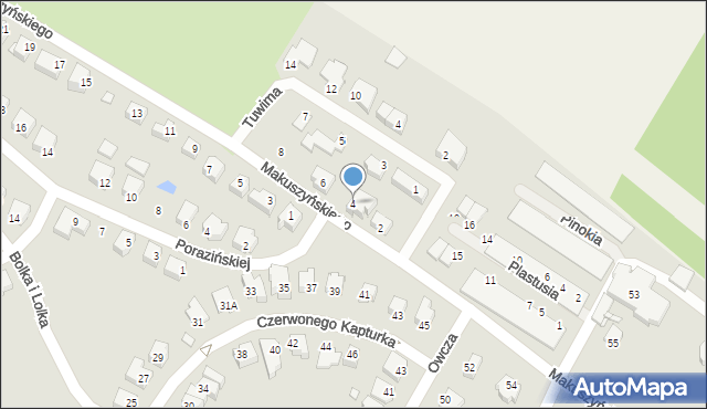 Kwidzyn, Makuszyńskiego Kornela, 4, mapa Kwidzyn