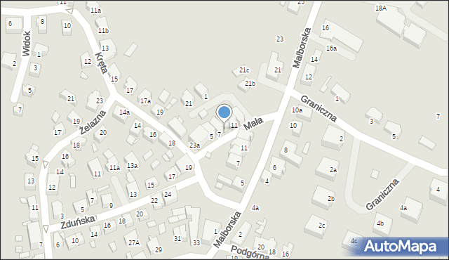 Kwidzyn, Mała, 9, mapa Kwidzyn