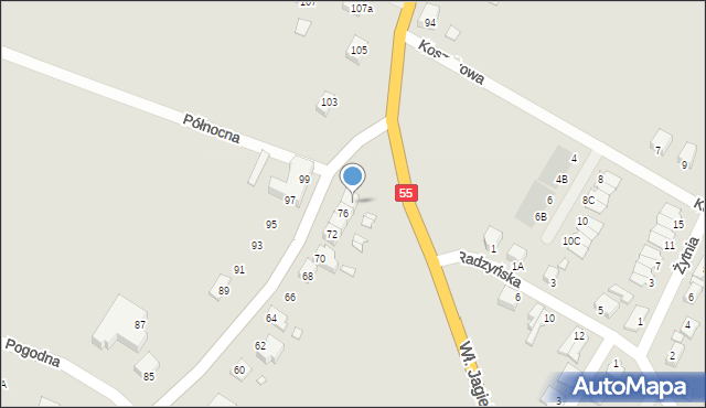 Kwidzyn, Malborska, 78, mapa Kwidzyn