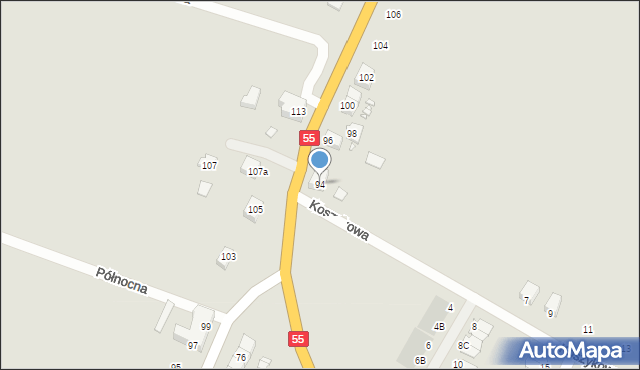 Kwidzyn, Malborska, 94, mapa Kwidzyn