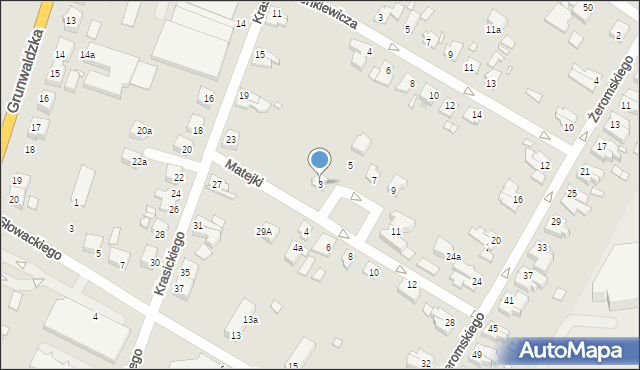 Kwidzyn, Matejki Jana, 3, mapa Kwidzyn