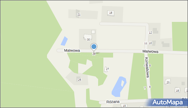 Kwilcz, Malwowa, 29, mapa Kwilcz