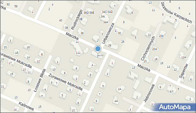 Kwirynów, Maczka Stanisława, gen., 17, mapa Kwirynów