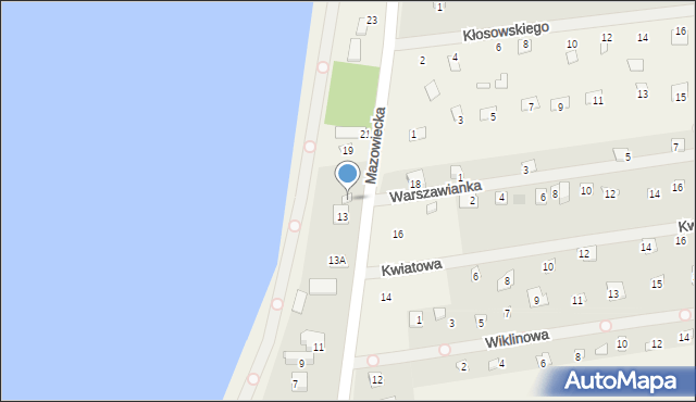 Łacha, Mazowiecka, 15, mapa Łacha