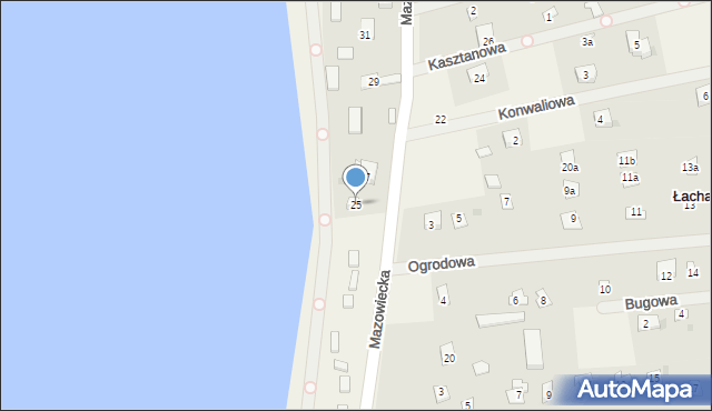 Łacha, Mazowiecka, 25, mapa Łacha