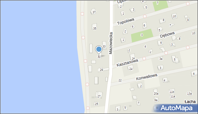 Łacha, Mazowiecka, 31, mapa Łacha