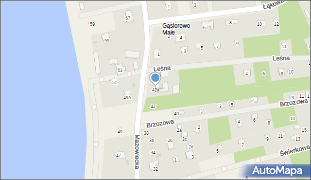 Łacha, Mazowiecka, 42a, mapa Łacha