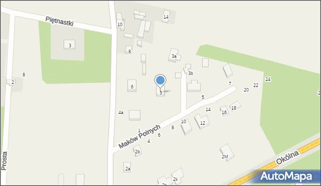 Łagiewniki Nowe, Maków Polnych, 3, mapa Łagiewniki Nowe