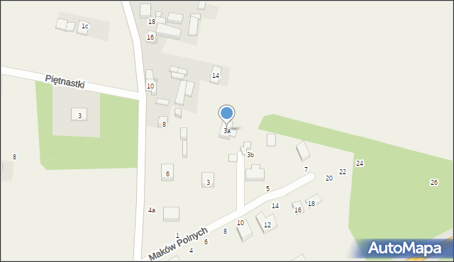 Łagiewniki Nowe, Maków Polnych, 3a, mapa Łagiewniki Nowe
