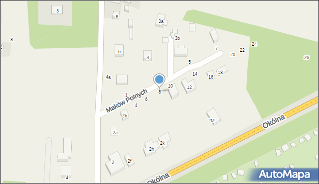 Łagiewniki Nowe, Maków Polnych, 8, mapa Łagiewniki Nowe