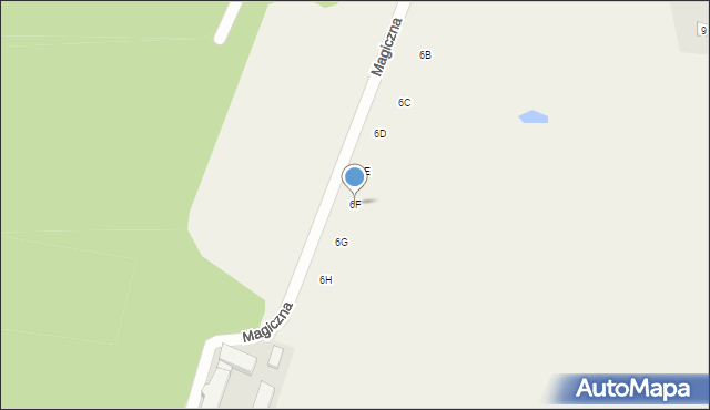 Łagodzin, Magiczna, 6F, mapa Łagodzin