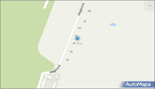Łagodzin, Magiczna, 6l, mapa Łagodzin