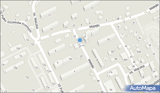 Łańcut, Matejki Jana, 17, mapa Łańcut