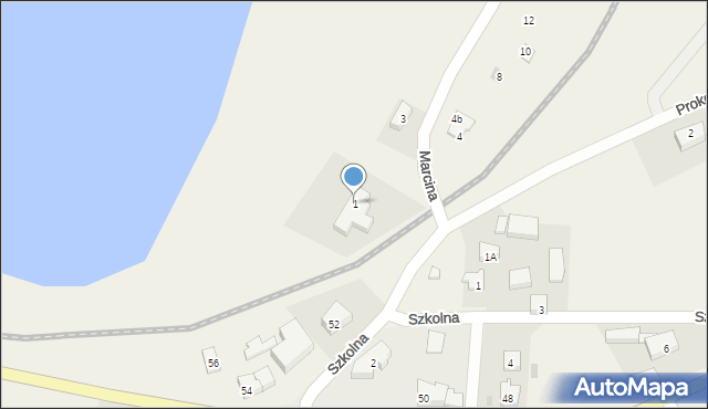 Łapalice, Marcina, 1, mapa Łapalice