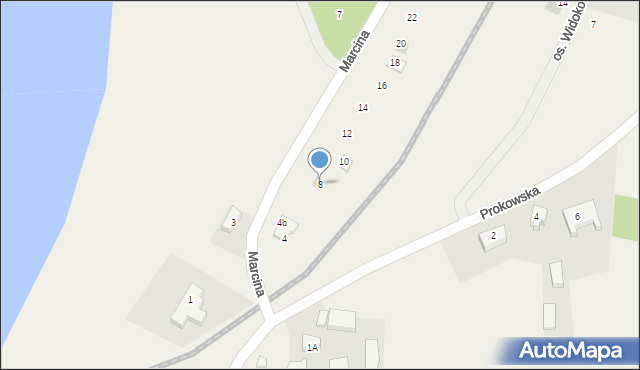 Łapalice, Marcina, 8, mapa Łapalice