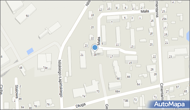 Łapy, Mała, 19, mapa Łapy