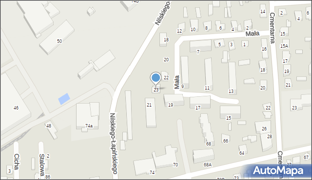 Łapy, Mała, 23, mapa Łapy