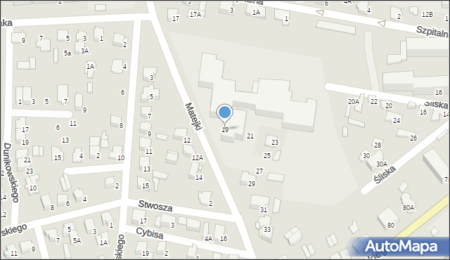 Łapy, Matejki Jana, 19, mapa Łapy