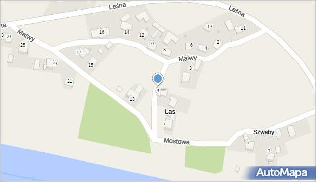 Las, Malwy, 5, mapa Las