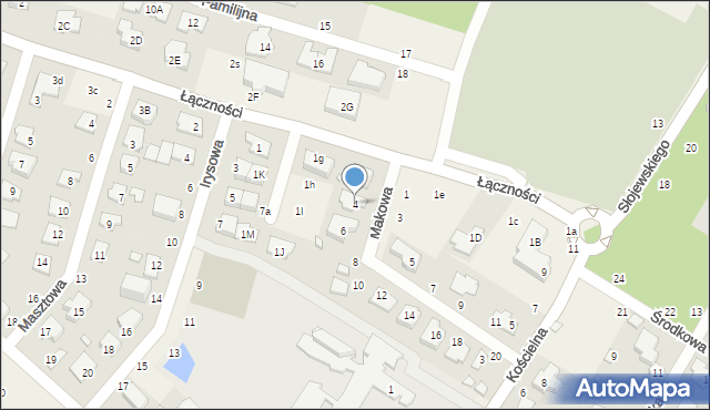 Łazy, Makowa, 4, mapa Łazy