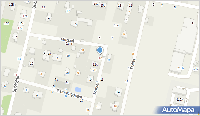 Łazy, Marzeń, 12, mapa Łazy