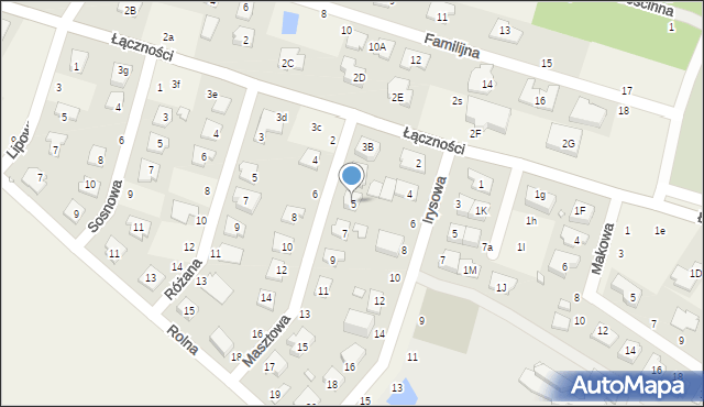 Łazy, Masztowa, 5, mapa Łazy