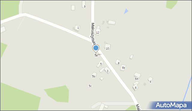 Lędziny, Makuszyńskiego Kornela, 5a, mapa Lędziny