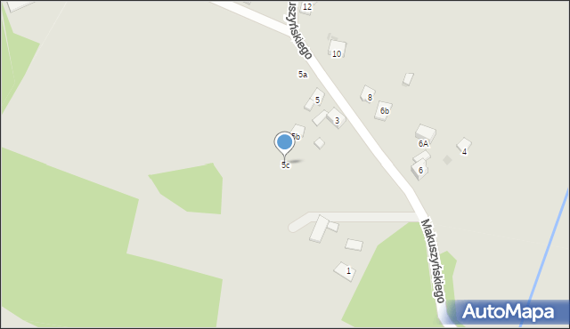 Lędziny, Makuszyńskiego Kornela, 5c, mapa Lędziny