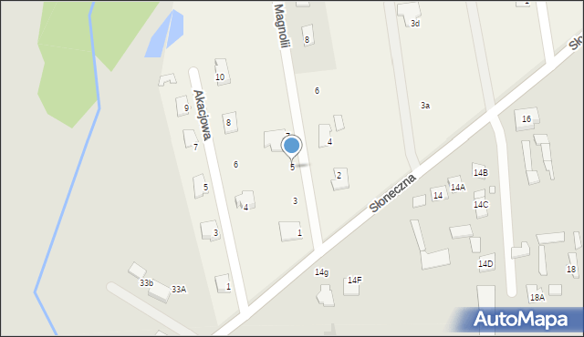 Łęg Przedmiejski, Magnolii, 5, mapa Łęg Przedmiejski