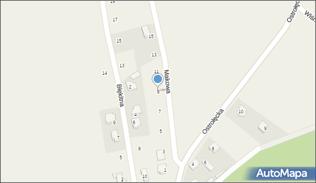 Łęg Przedmiejski, Makowa, 9, mapa Łęg Przedmiejski