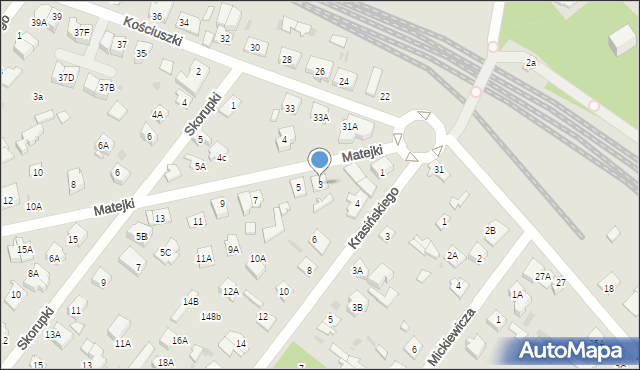 Legionowo, Matejki Jana, 3, mapa Legionowo